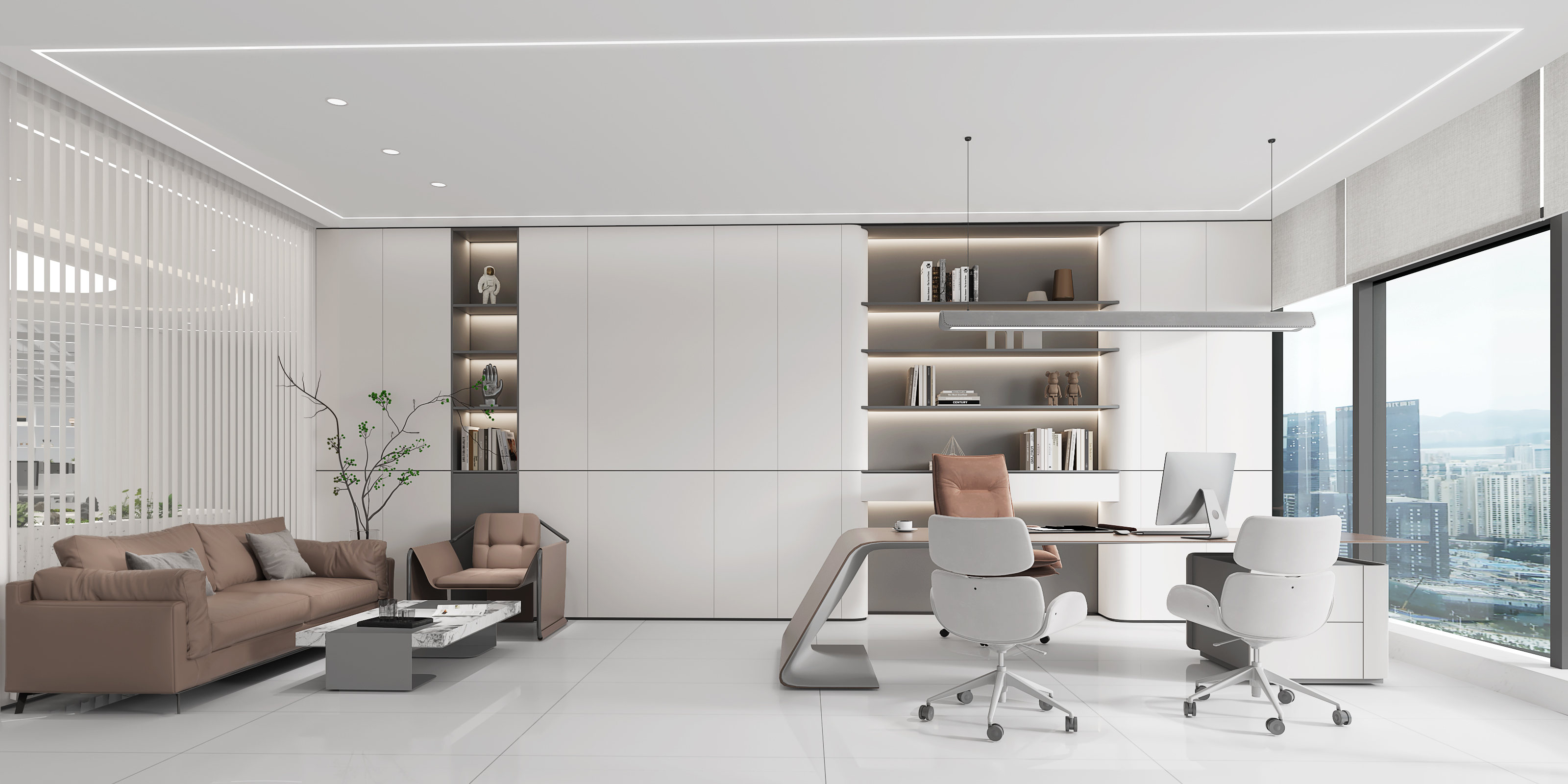 六套開放式辦公室設(shè)計效果圖,裝修沒有靈感的過來參考一下！