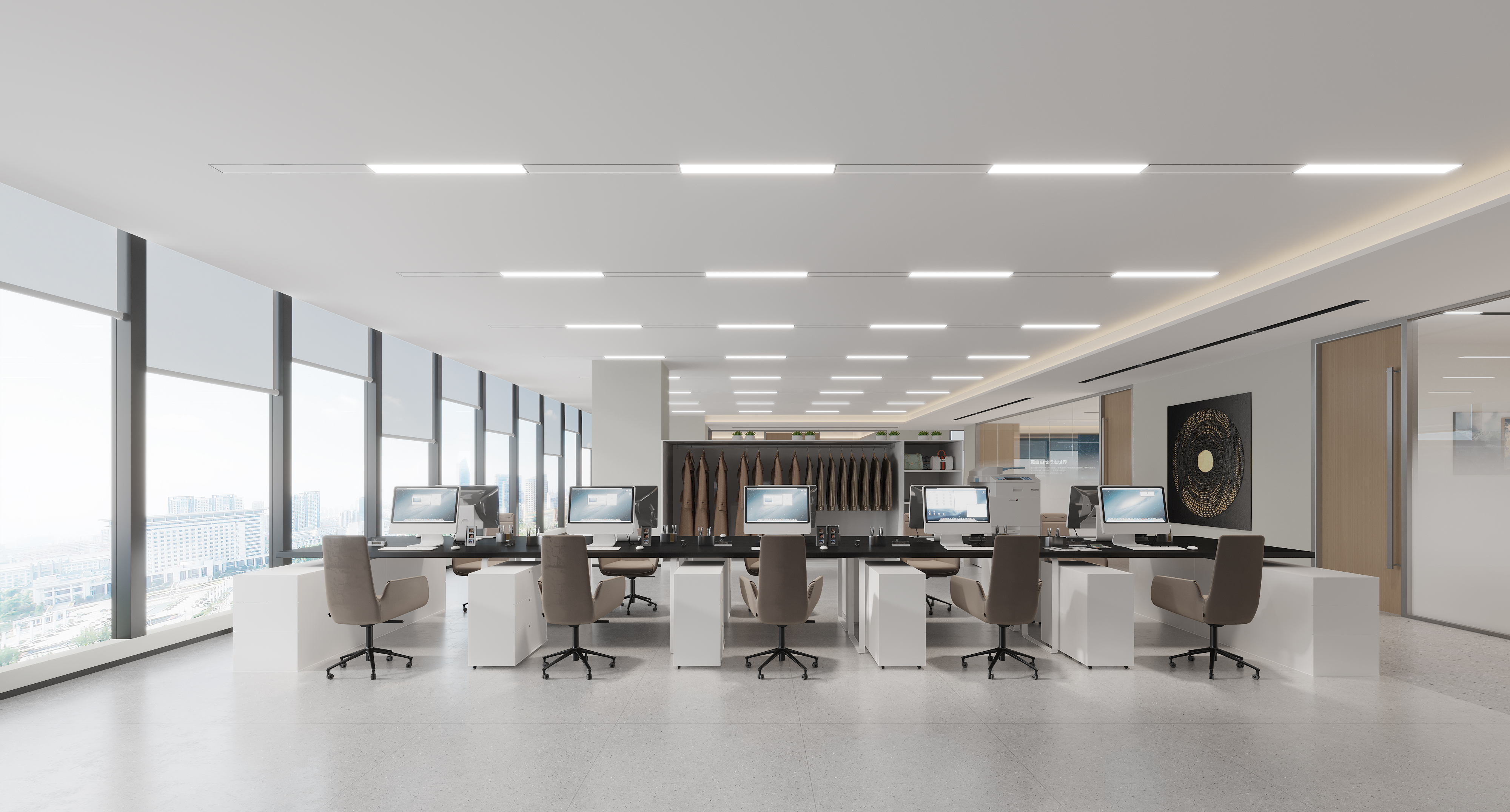 辦公室中式設(shè)計-簡約中式辦公室設(shè)計-辦公室中式裝修設(shè)計-深圳文豐裝飾