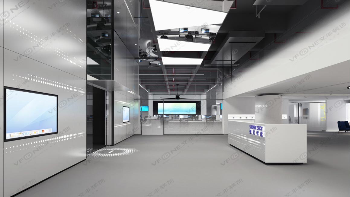 【辦公室裝修設(shè)計(jì)】流光的質(zhì)感空間，未來(lái)科技感拉滿！