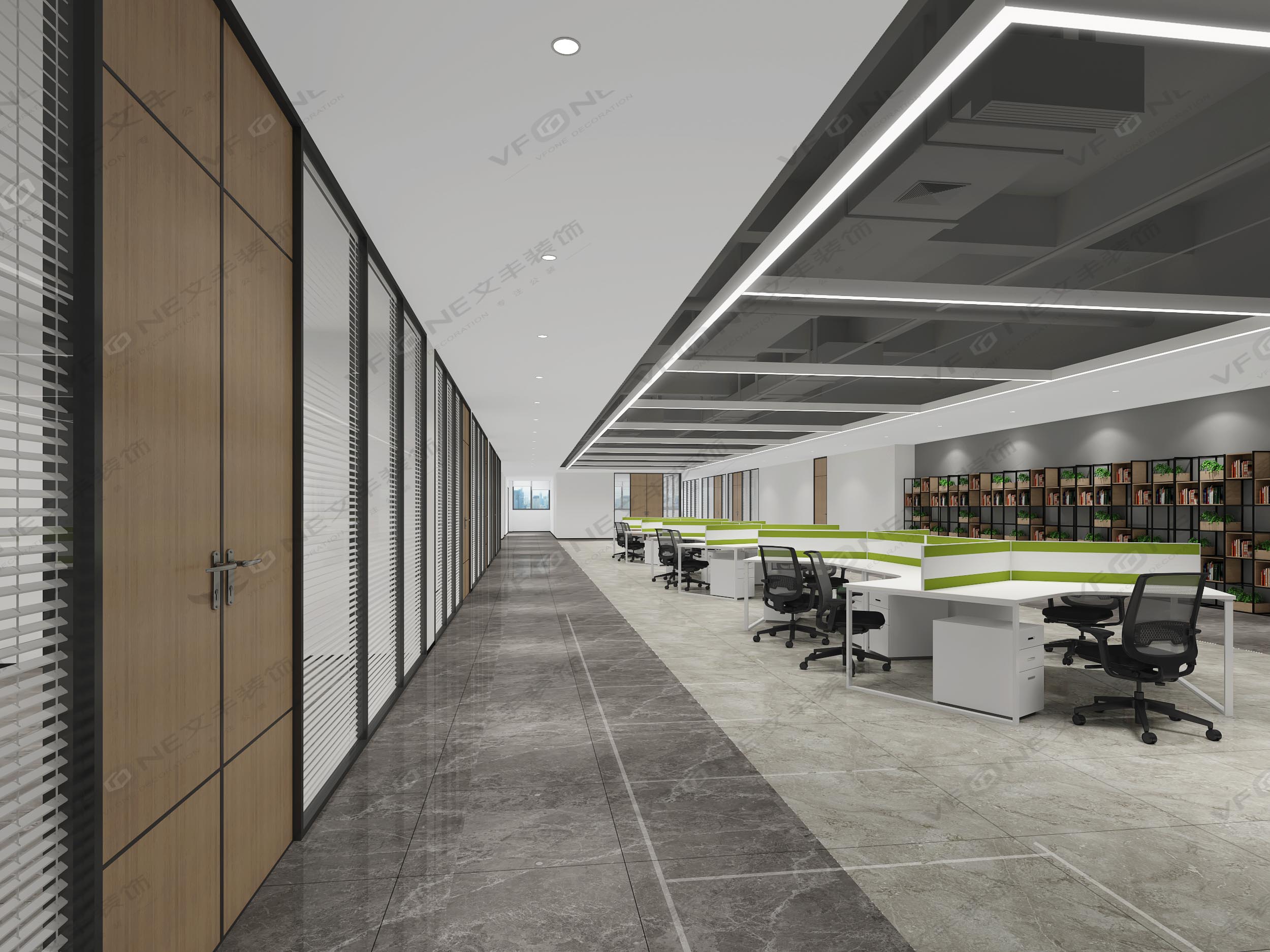 辦公室裝修設(shè)計公司_恒耀集團設(shè)計效果圖,高端精致的全新質(zhì)感